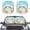 Beach Dolphin Hibiscus Plumeria, variant on Xoenoiee Owl Flower Moon Cloud Print 2pcs Windshield Sun Shade for SUV Truck (28.5x25.5 Inches), Sun Shade Windshield, Shades for Front Windows, Protector Blocks UV