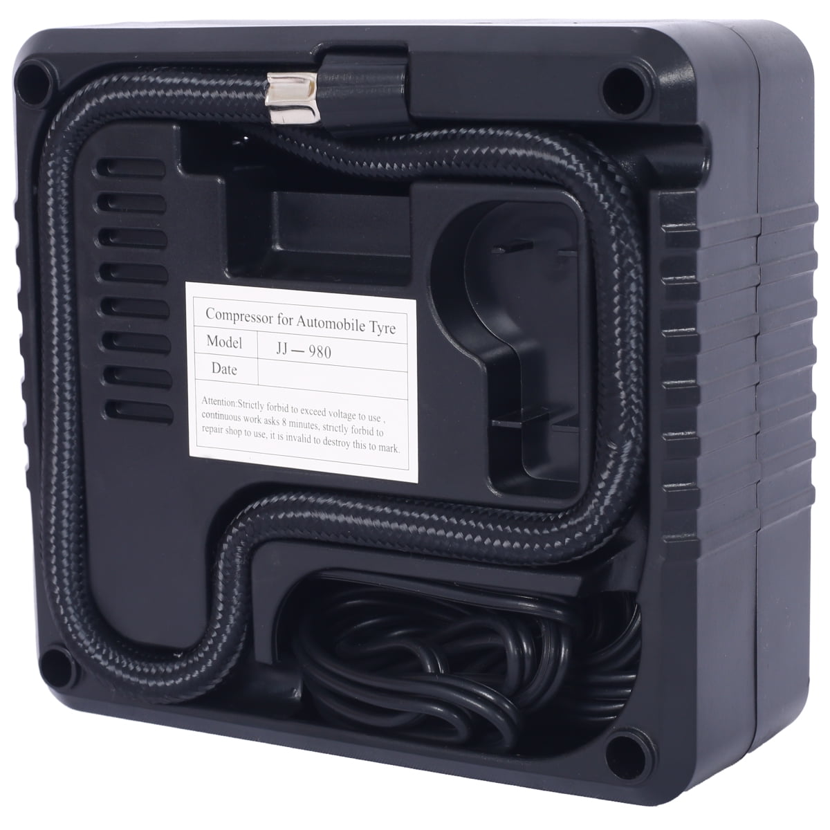 Auto Safety Emergency Kit with Portable Air Compressor, 12Ft 8Gauge Jumper Cables - All-Weather Roadside Assistance for Cars & Trucks