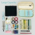 thumbnail image 6 of Wrapables Large Capacity Pencil Case, Expandable Pencil Pouch for Stationery Tools, Aqua, 6 of 6