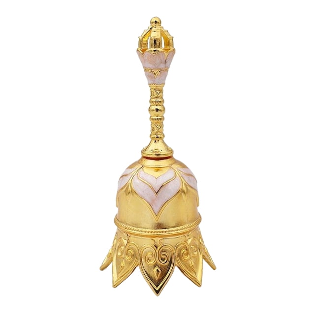 Toystoory Campana clásica de latón utilizada para bodas, aulas escolares y servicios. Timbre telefónico de latón con manivela. Accesorios para instrumentos musicales platino