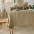 thumbnail image 1 of NLMUVW Tan Linen Tablecloth for Rectangle Table 6ft, Burlap Textured Table Cloth Rustic Farmhouse Dining Table Cover for Kitchen Party, 54 X 78 Inch, 1 of 14