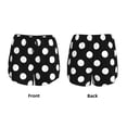 thumbnail image 3 of Balery Black and White Polka Dot Pantalones cortos deportivos para mujer con forro y dos bolsillos, elásticos, para entrenamiento, gimnasio, yoga-XX-Large, 3 of 7