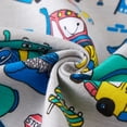 thumbnail image 2 of WIBACKER Kids Boys' Short Sleeve Top and Shorts Snug Fit 100% Cotton 2 Piece Pajama Set for Toddler Engineering vehicle Pjs, 2 of 10
