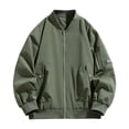 thumbnail image 2 of Yiliang Mens Tactical Jacket Aviator Bomber Jacket Casual Fall Water Resistant Outwear Coat,Army Green,3XL, 2 of 6