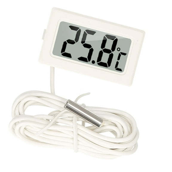 Digital Aquarium Thermometer LCD Fish Tank Temperature Meter Gauge With Waterproof Probe -50 Degrees Celsius ~110 Degrees Celsius For Refrigerator Fish Tank Marine Reptile