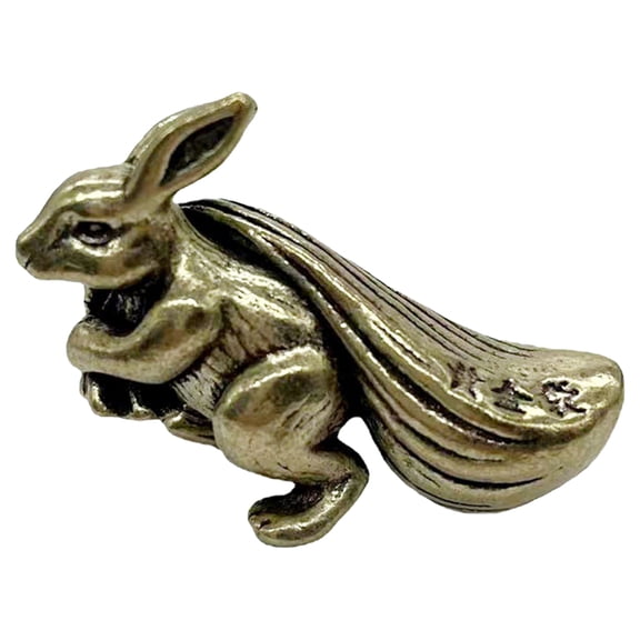 FRCOLOR Miniature Animals Figures to Hide Brass Bunny Unique Design
