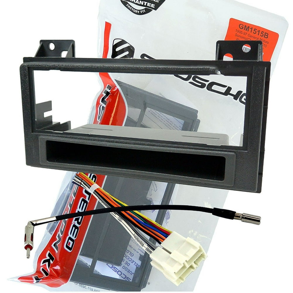 GMC CAR STEREO SINGLE DIN RADIO MOUNT INSTALL DASH KIT COMBO GM1515B