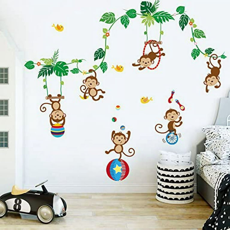 Remember To Smile - Happy Quote Cute Aladdin Pet Monkey Abu the Capuchin  Monkey Vinyl Wall Art Sticker Wall Decal Home Kids Room Study Room Boys  Wall Décoration Design Décor Size (30x22