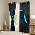 thumbnail image 3 of Erosebridal Blue Gaming Blackout Curtains Gamer Curtains Game Home Decor Gamepad Curtains & Drapes Console Game Controller Window Curtains 38''Wx45''L, 3 of 5