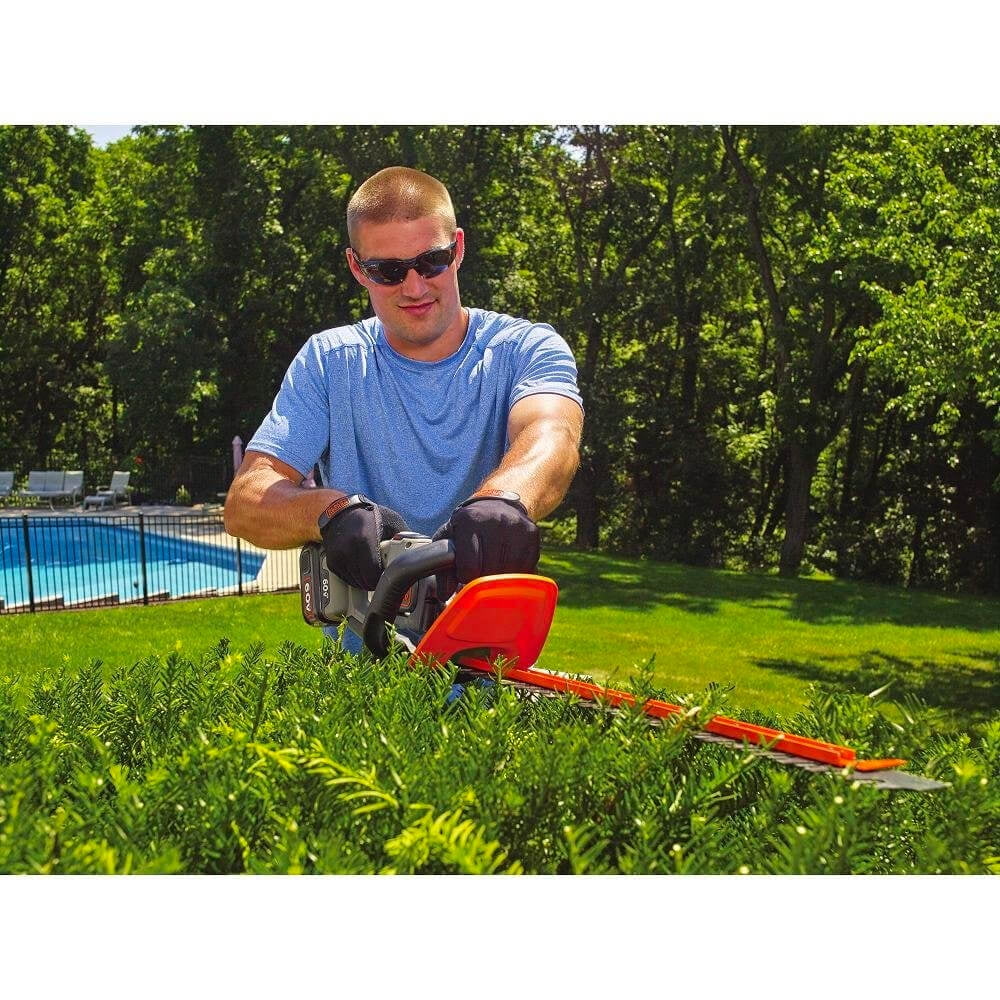 BLACK+DECKER 60V MAX* Cordless Hedge Trimmer, 24-Inch (LHT360CFF)