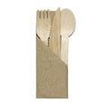 thumbnail image 4 of Bamboo -X Utensils Disposable Wooden Cutlery Set 252 Count: 50 Forks 50 Spoons 50 Knives 50 Compostable Brown Napkins 50 Bamboo Toothpicks 2 Biodegradable Trash Bags - Eco Friendly Utensils set, 4 of 9