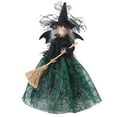 thumbnail image 6 of 2pcs Witch Doll Plush Dolls Decoration Toys Desktop Decorative Doll Ornaments for Desktop Fireplace Decor Black + Green), 6 of 7