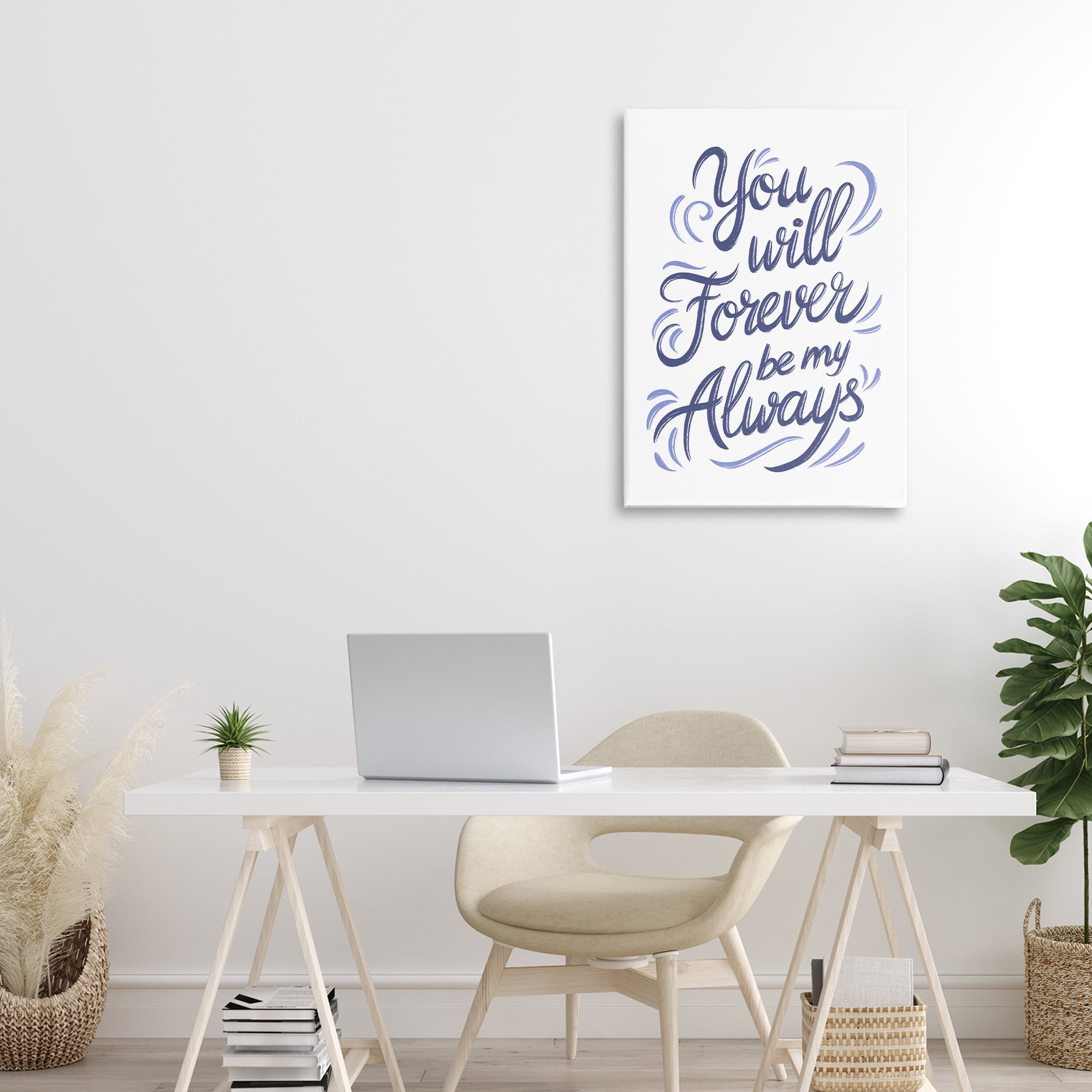 Stupell Industries Forever Be My Always Canvas Wall Art, design by Martina Pavlova