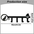 thumbnail image 3 of Cat And Dog House Key Hook, Creative Dog Shaped Key Hook No Drill Key Holder, A_Black 1 Metal Hook, By Relocy, 3 of 5
