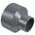 thumbnail image 1 of Uxcell Polyvinyl Chloride Reducer Pipe Fitting 3.54 inch x 1.97 inch Straight Coupling Adapter Connector Gray, 1 of 5