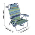 thumbnail image 3 of K-773 Chaise de Plage Pliante Portable avec Sangle de Sac à Dos et Sac Isotherme Chaise Longue Compacte Légère pour Camping Pêche Voyage Position Inclinable Réglable Cadre Durable, 3 of 9