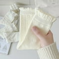 thumbnail image 3 of YooGuoGuo 5 Pairs Cute Lace Mesh Ruffle Frilly Socks Aesthetic Crew Socks Cottagecore Fall Socks Lolita Clothes Fairycore Stuffs, 3 of 7