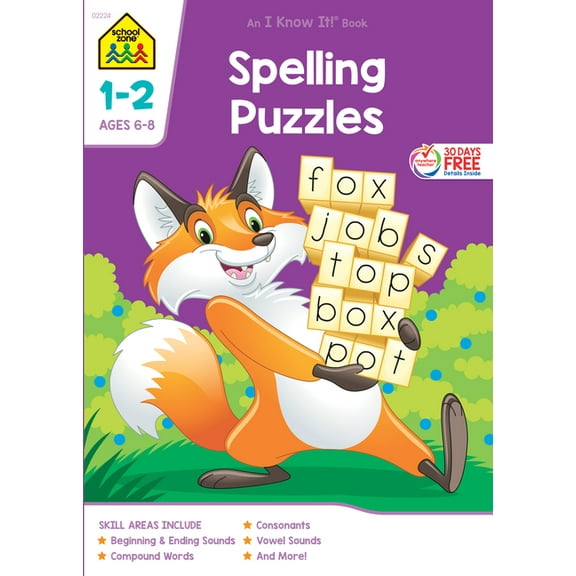 School Zone Spelling Puzzles Workbook