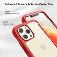 thumbnail image 4 of ExoGuard For iPhone 12 Pro Max Case,Clear Hard Back Full Body Case with Screen Protector (Red), 4 of 6