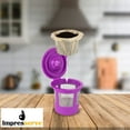 thumbnail image 2 of Impresserve Purple Reusable Coffee Filter Pods for Keurig 2.0, Stainless Steel Mesh – 4 Count, 2 of 6