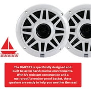 Dual DMP623 6.5 Marine Boat Speakers Pair | 100W Peak | UV/Waterproof | White