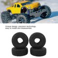 thumbnail image 4 of Pneus de Crawler RC, Caoutchouc et Éponge 4 Pcs Ensemble de Pneus de Crawler RC Texture Inégale Absorption des Chocs Résistant à l'Usure pour Autoroute pour Terrains Inégalés, 4 of 7