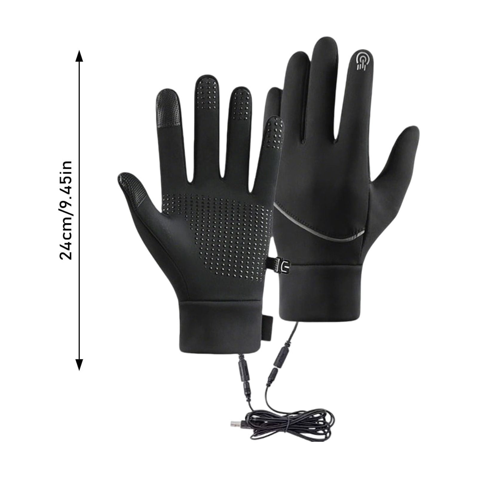 Heated Gloves for Men and Women, Rechargeable USB Hand Warmer Mittens with Touchscreen Tips for Outdoor Work, Winter Sports, Cycling, Motorcycling, Skiing, Running, Camping, and Gym Sessions