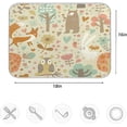 thumbnail image 3 of FREEAMG Autumn Trees Animals Absorbent Dish Drying Mat Microfiber Kitchen Countertop Table Protector Multi-Purpose Counter Rack Sink Drainer Pad 18” x 16”, 3 of 6