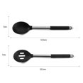 thumbnail image 2 of Cuillères en Silicone Résistantes à la Chaleur pour Cuisson Multi-Usage (Ensemble de 2 Pcs, Noir), 2 of 6