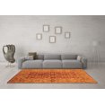 thumbnail image 3 of Ahgly Company Indoor Square Oriental Orange Industrial Area Rugs, 4' Square, 3 of 4