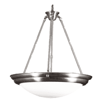 Laredo 1-Light White Metal Bowl Pendant Light, Modern Farmhouse Hanging Ceiling Fixture