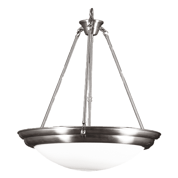 Laredo 1-Light White Metal Bowl Pendant Light, Modern Farmhouse Hanging Ceiling Fixture