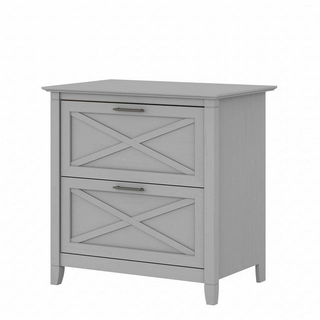 Bush Furniture Key West 2 Drawer Lateral File Cabinet in Cape Cod Gray