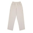 thumbnail image 3 of ZQUUVOU Men's Wide Leg Pants Loose Casual Solid Color Full Length Pant Apricot, 3 of 8
