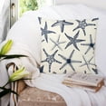 thumbnail image 3 of Navy Blue Starfish Pillow Covers 18X18 Inch Set of 2 Beach Ocean Coastal Decorative Square Pillow Cases Summer Nautical Cotton Linen Cushion Case Home Decor for Sofa Couch Bedroom Outdoor, 3 of 5