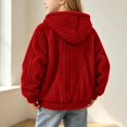 thumbnail image 5 of JZEJING Girls Hoodies Size 10-12 Solid Color Fleece Hooded Top Fall Winter Long Sleeve Pullover Sweatshirt with Pocket 2026, 5 of 9