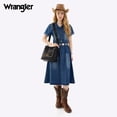 thumbnail image 6 of Wrangler Western Women Crossbody Bucket Purse Large Leather Shoulder Bag with Adjustable Strap, Black, 6 of 7