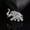 Silver, variant on New Arrival Rhinestones Pave Elephant Brooch Pins Party Accessories S-silver