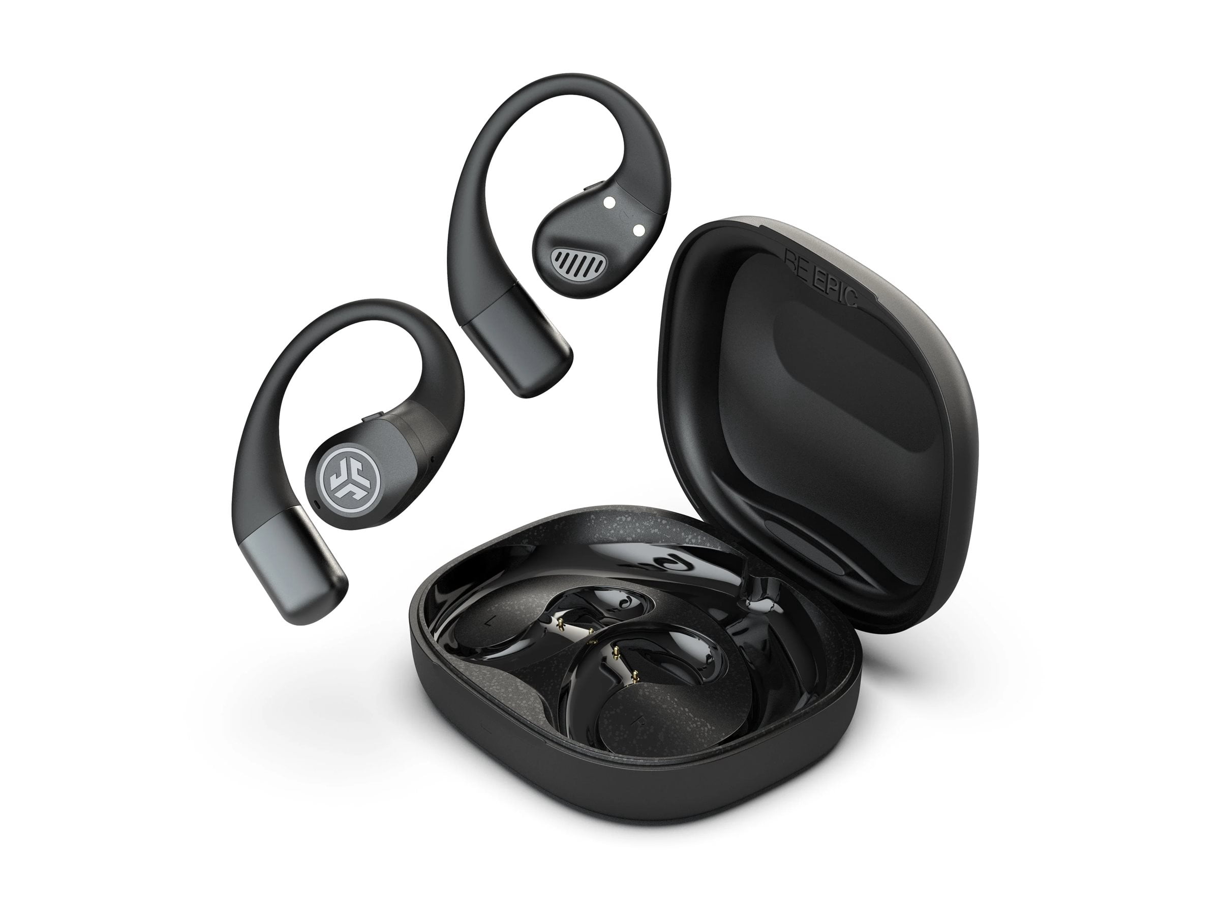 Open Box JLab Epic Open Sport Air Conduction Wireless Earbuds Black