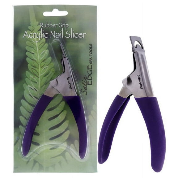 Satin Edge Rubber Grip Acrylic Nail Slicer, 1 Pc Nail Slicer
