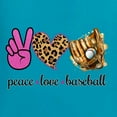 thumbnail image 2 of Peace Love Baseball Sports Men's Graphic T-Shirt, Light Turquoise, 3X-Large, 2 of 4