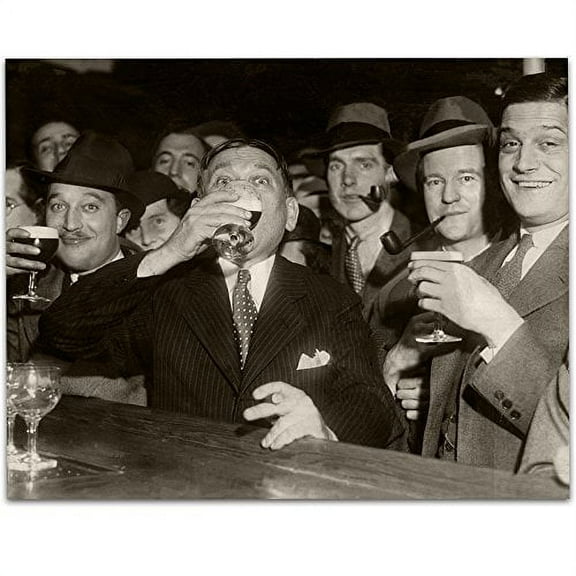 Lone Star Art Drink Up - The End of Prohibition - 11x14 Unframed Art Print - Great Home Bar Decor