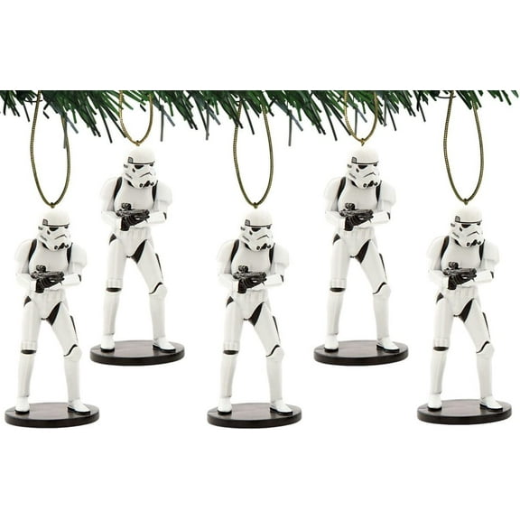 Star Wars Stormtrooper Ornament Set of 5 New