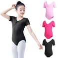 thumbnail image 5 of HAOYUNL 5-16 Years Kids Short Sleeve Leotards for Girls/Dance Outfit/Girls Dance Costume Teen Leotards for Girls/Short Sleeve Leotard/, 5 of 8
