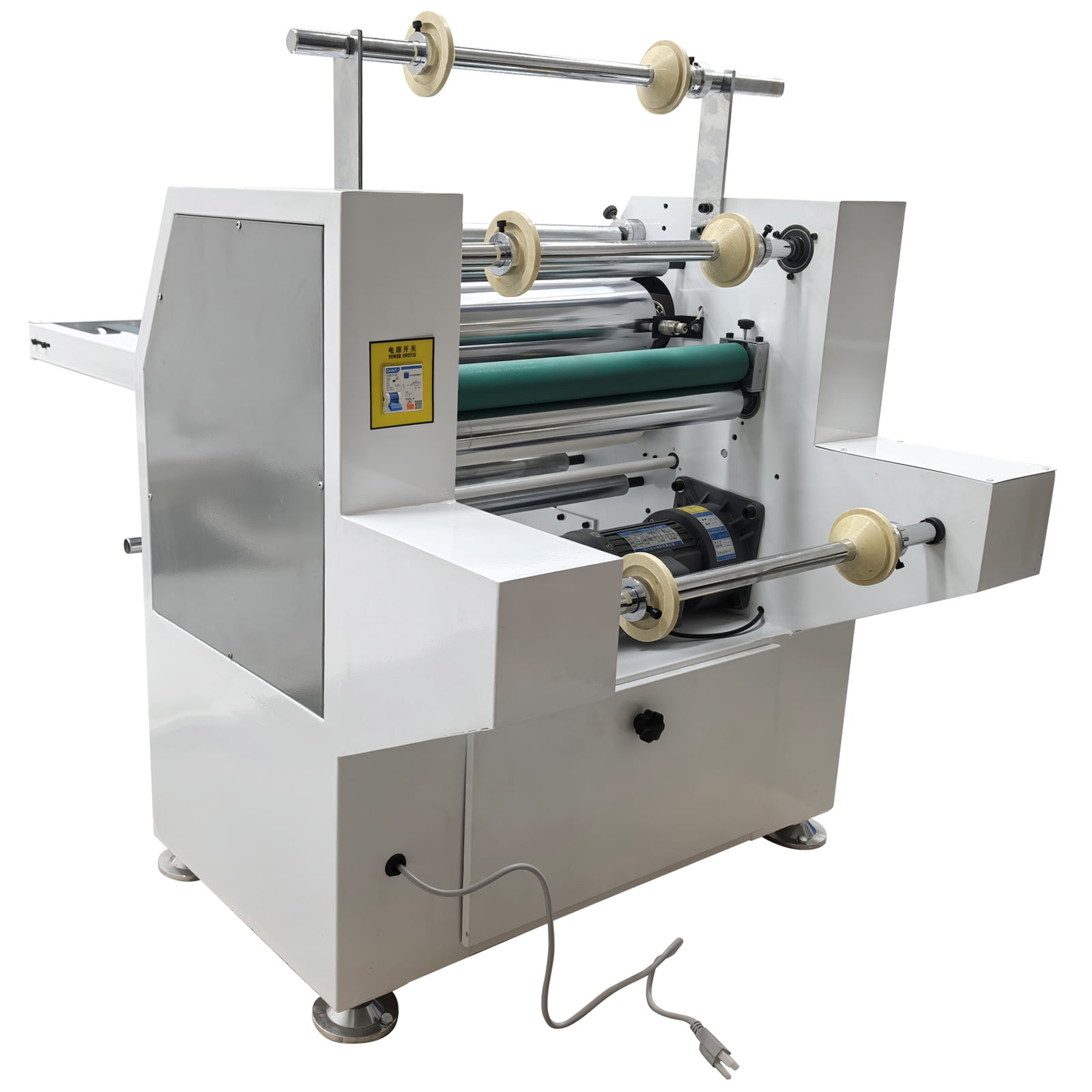110V Steel Roller Thermal Laminator with Conveyor Belt and Winding Mechanism