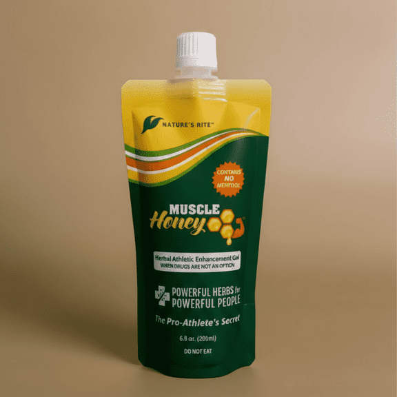 Nature's Rite Muscle Honey, 6.8 OZ (200ML), Soothing, Fast Acting and Non Greasy Gel, Natural Ingredient