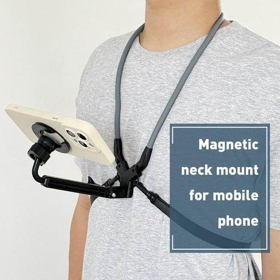 QHUDLV Mobile Phone Magnetic Neck Bracket - Fixing Bracket for Secure Phone Holding