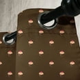 thumbnail image 4 of Ambesonne Abstract Grommet Curtain, Cupcake Pattern Hearts, 50" x 54", Brown Beige Dark Coral, 4 of 6