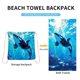thumbnail image 5 of Toalla de playa 2 en 1: toalla extragrande de fibra fina que se transforma en mochila., 5 of 6