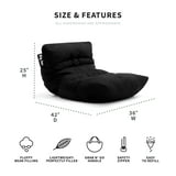 Big Joe Roma Bean Bag Chair, Plush 3ft, Black - Walmart.com
